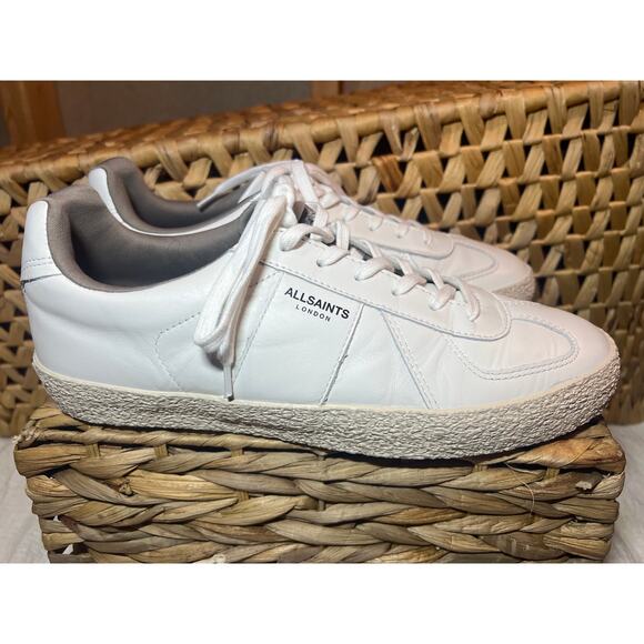 AllSaints - Jaimee Low Top Leather Trainers -  EU 44 / US 12 - Picture 2 of 6